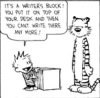 calvin and hobbes writers block